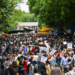 New Delhi: Protesters gather at Jantar Mantar during the Cockroach Janata Party’s protest demanding the resignation of Union Education Minister Dharmendra Pradhan over alleged examination irregularities at Jantar Mantar in New Delhi on Thursday, July 23, 2026. (Photo: IANS/Wasim Sarvar)