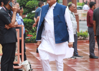 New Delhi: Union Minister Piyush Goyal at the Parliament House complex during the Monsoon Session of Parliament in New Delhi on Friday, July 24, 2026. (Photo: IANS/Qamar Sibtain)