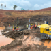 Birbhum: Workers drill holes for placing dynamite during the blasting preparation at Mathura Pahari in Mohammad Bazar, Deocha Panchami coal mine area, in Birbhum, West Bengal, on Tuesday, July 08, 2025. (Photo: IANS)
