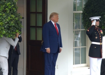 Washington: U.S. President Donald Trump (L) welcomes Lebanese President Joseph Aoun (not in the picture) at the White House in Washington, D.C., the United States, July 21, 2026. Trump said Tuesday that the United States has no interest in holding talks with Iran unless Tehran is prepared to engage in what he called "meaningful" negotiations, warning that U.S. forces would strike Iran's Pickaxe Mountain nuclear facility "pretty soon." (Photo: Xinhua via IANS)