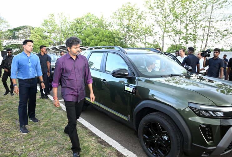 Kanchipuram: Tamil Nadu Chief Minister S. Joseph Vijay visits the Renault car manufacturing plant at the Oragadam SIPCOT Industrial Park in Kanchipuram district of Tamil Nadu on Monday, August 3, 2026. (Photo: TN DIPR)