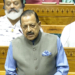 New Delhi: Union Minister Jitendra Singh speaks in the Lok Sabha during the Monsoon Session of Parliament in New Delhi on Wednesday, August 5, 2026. (Photo: IANS/Sansad TV)