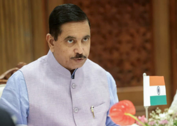 Bhubaneswar: Union Minister of Education Pralhad Joshi during the 13th BRICS Education Ministers' Meeting in Bhubaneswar, Odisha, on Thursday, August 6, 2026. (Photo: IANS/X/@EduMinOfIndia)