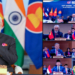 New Delhi: Prime Minister Narendra Modi virtually addresses the 22nd ASEAN Summit 2025 via video conferencing from New Delhi on Sunday, October 26, 2025. (Photo: IANS/PMO)