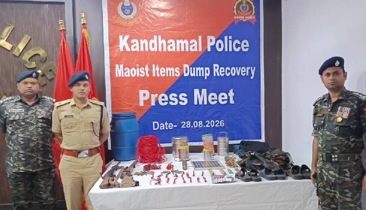 Maoist Dump Unearthed In Kandhamala, Arms And Explosives Seized