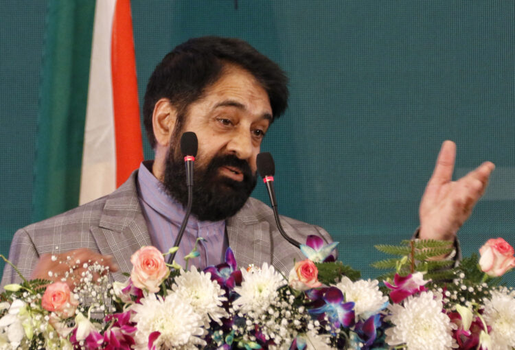 New Delhi: High Commissioner of South Africa Anil Sooklal addresses the India-South Africa Business Conclave in New Delhi on Monday, December 2, 2024. (Photo: IANS/Wasim Sarvar)