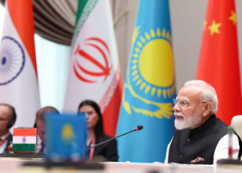 Bishkek: Prime Minister Narendra Modi during the 26th Shanghai Cooperation Organisation (SCO) Summit in Bishkek, Kyrgyzstan, Tuesday, September 01, 2026. (Photo: IANS/X/@narendramodi)