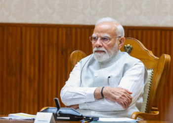New Delhi: Prime Minister Narendra Modi chairs a Semiconductor Roundtable with leading CEOs at Seva Teerth in New Delhi on Wednesday, September 16, 2026. (Photo: IANS/PMO)