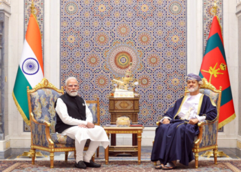 Muscat: Prime Minister Narendra Modi holds a bilateral meeting with the Prime Minister of Oman, Sultan Haitham bin Tariq Al Said, in Muscat, Oman, on Thursday, December 18, 2025. (Photo: IANS/PMO)