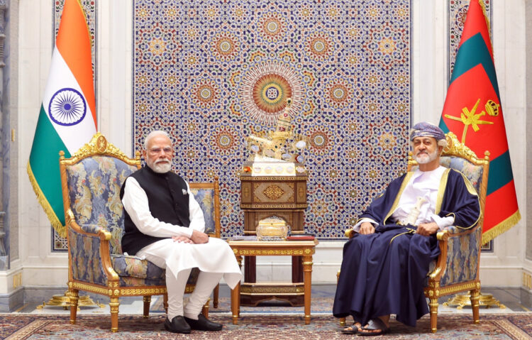 Muscat: Prime Minister Narendra Modi holds a bilateral meeting with the Prime Minister of Oman, Sultan Haitham bin Tariq Al Said, in Muscat, Oman, on Thursday, December 18, 2025. (Photo: IANS/PMO)