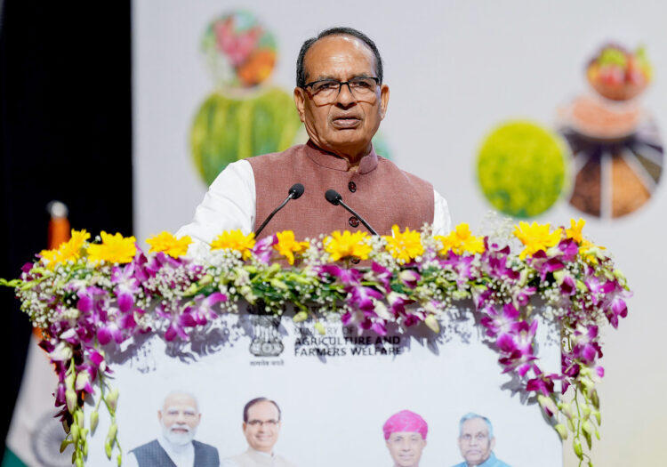 New Delhi: Union Minister for Agriculture and Farmers Welfare and Rural Development Shivraj Singh Chouhan speaks during the National Agriculture Conference on the Rabi Campaign 2026 at the National Agricultural Science Complex (NASC), Pusa, in New Delhi, Monday, September 28, 2026. (Photo: IANS/PIB)