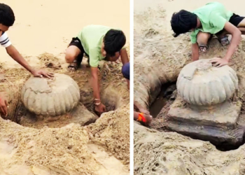 Temple Resurfaces On Ganjam Coast