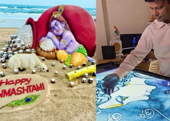 Sand Art On Janmashtami