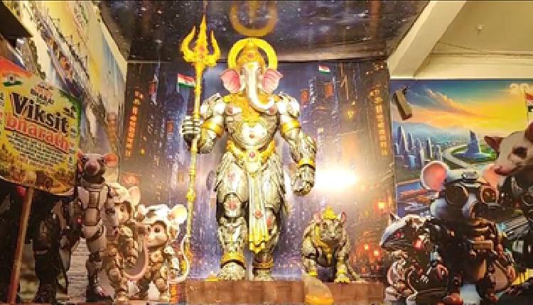Ganesh Chaturthi Viksit Bharat Themed Lord Ganesha Idol In Hyderabad 