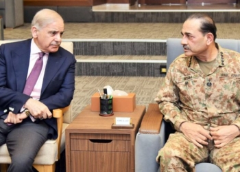 Pakistan Prime Minister Shehbaz Sharif with Chief of Army Staff Gen. Asim Munir